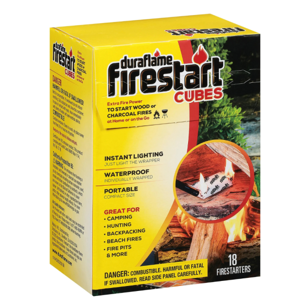 18-Count Duraflame Firestart Cubes Firelighters Supply