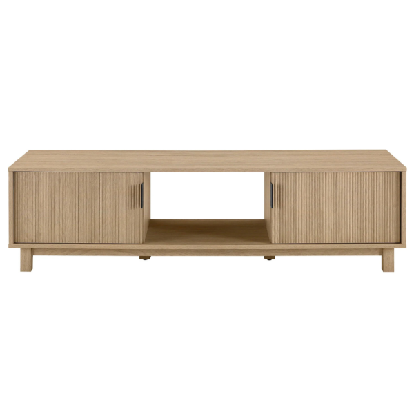 Walker Edison Mid-Century 2-Door Reeded TV Stand for TVs up to 65  For Discount