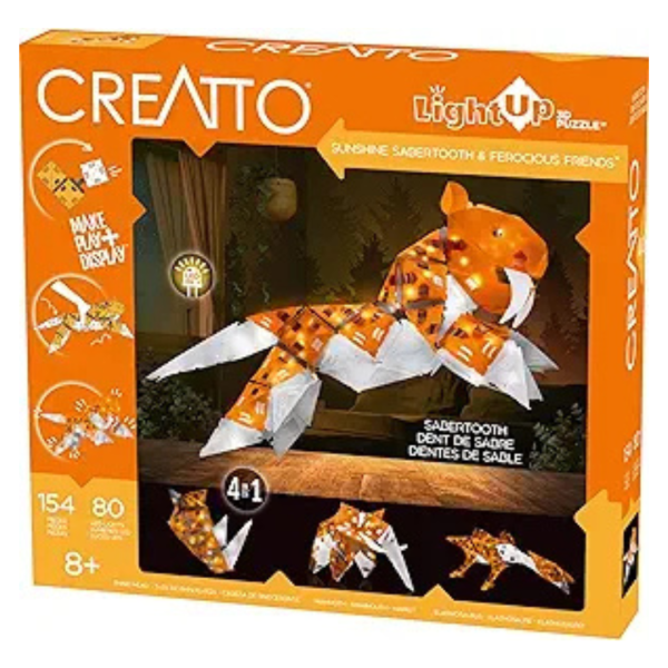 Creatto Sabertooth & Ferocious Friends Light-Up 3D Puzzle Kit With LEDs Discount