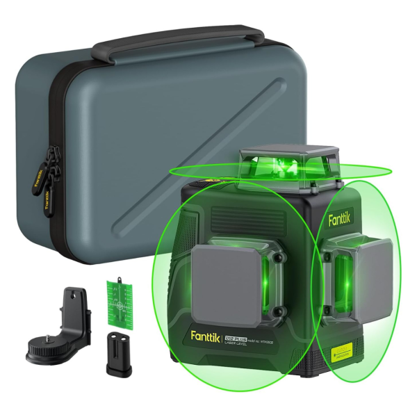 Fanttik 3 x 360 deg. Coverage & High Accuracy Bright Green Line Laser For Cheap