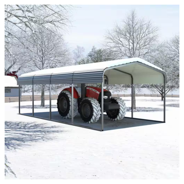 Veikous 12 W x 20 D feet Carport Steel Car Canopy And Shelter Online Hot Sale