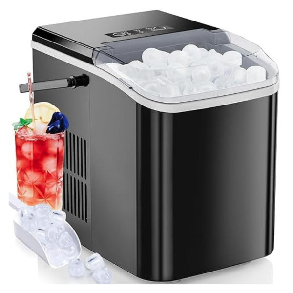 26.5lbs Portable Countertop Ice Cube Maker With Scoop & Bucket Hot on Sale