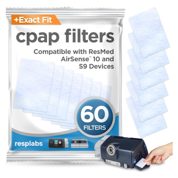 60-Pack Resplabs CPAP Filters Compatible With The ResMed AirSense Supply